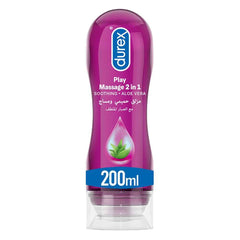 Durex Play Massage 2-In-1 Intimate Lube & Massage Gel, Aloe Vera, 200 ML